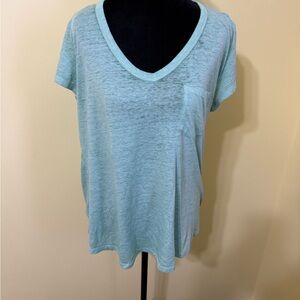 Aqua V-Neck Women's Short Sleeve Tee